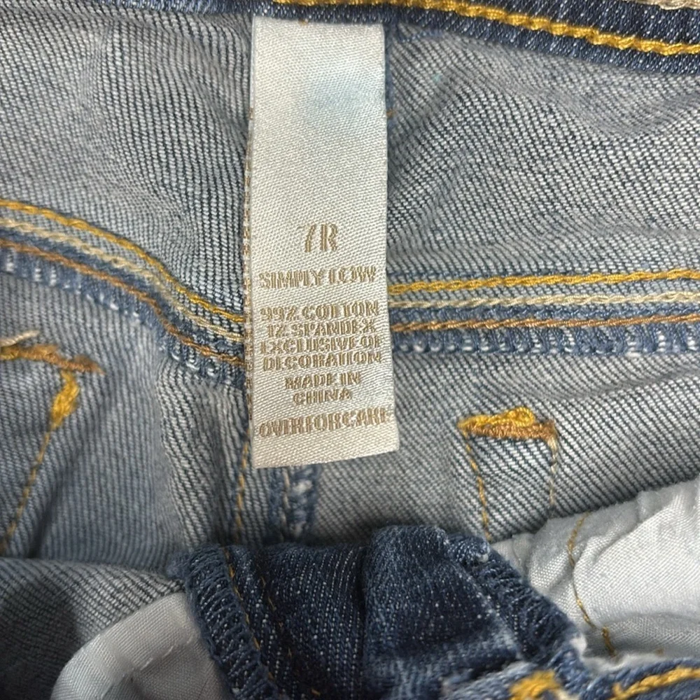 Girls Justice jeans simply low straight jeans size 7R